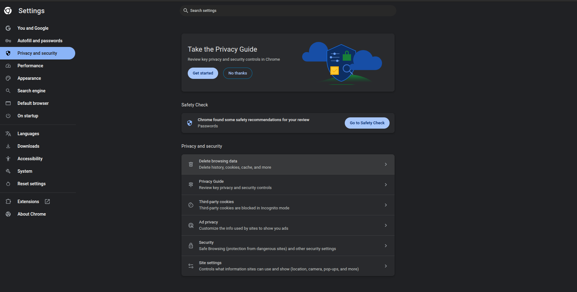 Clear Cookies on Google Chrome Desktop